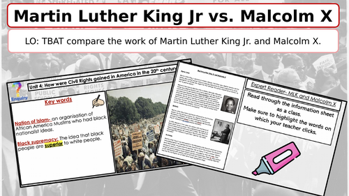 MLK vs Malcolm X- LITERACY and INDEPENDENCE