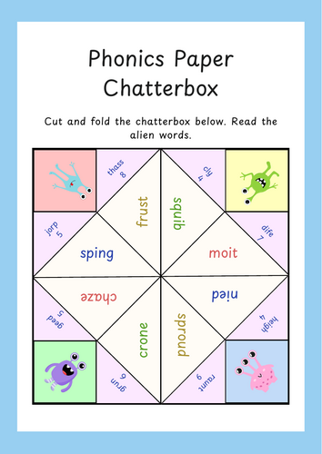 Phonics Paper Chatterboxes