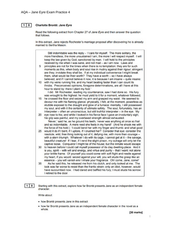 Jane Eyre - Complete Essay on Jane's Independence