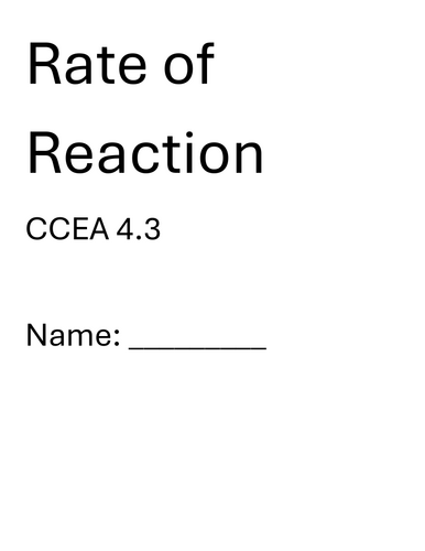 CCEA A2 Kinetics Q's pack