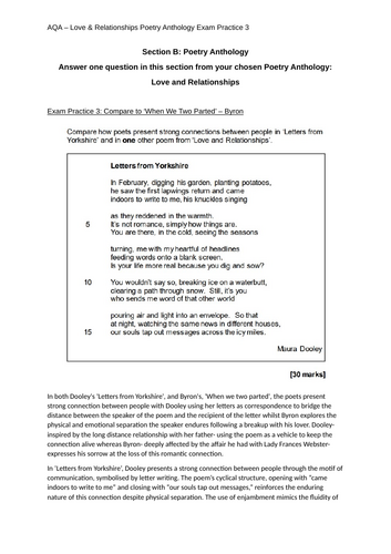 L&R Anthology Complete Essay for 'When We Two Parted' & 'Letters From Yorkshire'