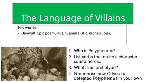 The Language of Villains - Beowulf