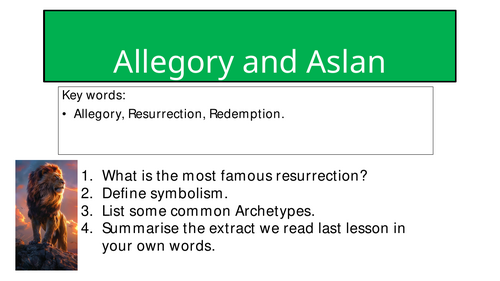 Narnia - Allegory & Aslan