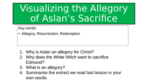 Creative Lesson - Visualizing the Allegory of Aslan’s Sacrifice