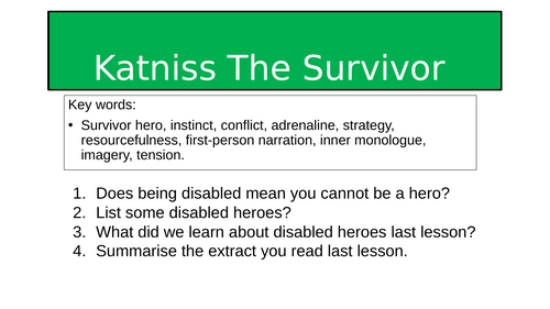 The Hunger Games - Katniss The Survivor
