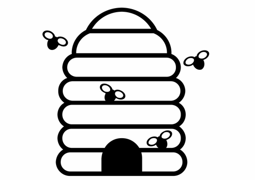 Bee outlines to paint or colour