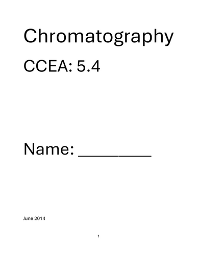 CCEA A2 Chemistry 5.1 Chromatography Q's