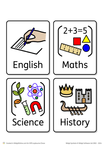 Widgit Visual Timetable for Primary Classrooms