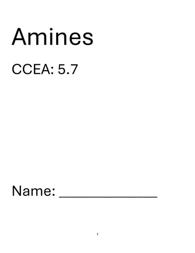 CCEA A2 Chemistry Amines Question Pack