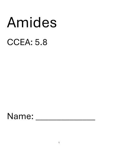 CCEA A2 Chemistry Amides Question Pack