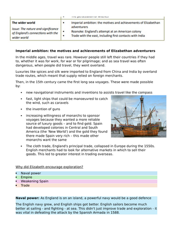 GCSE History OCR B: The Elizabethans, 1580–1603 – The Wider World