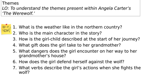 Exploring Themes in the Werewolf by Angela Carter