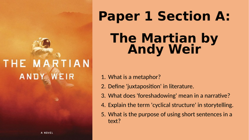 AQA English Language Paper 1 Section A - The Martian