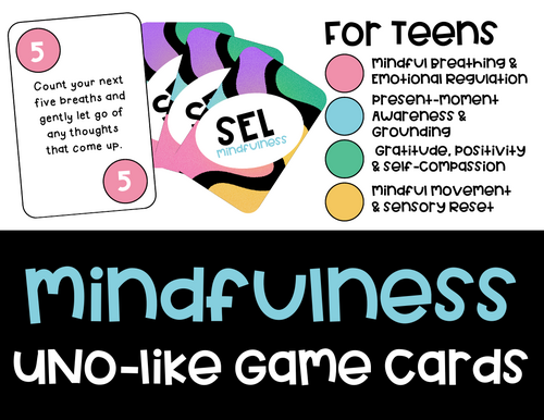 Mindfulness UNO-like Game Cards Teens