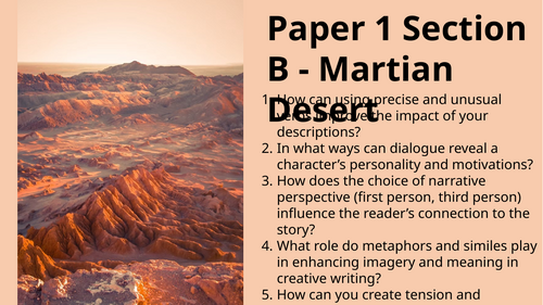 AQA English Language Paper 1 Section B - Mars Desert