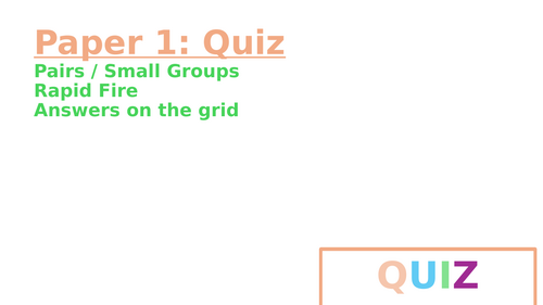 Edexcel Business Paper 1 Revision Quiz