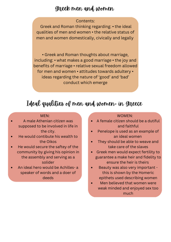 OCR A-Level Classics Men and women
