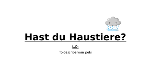 German - Haustiere