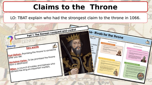 AQA Norman England L3- Claims to the throne