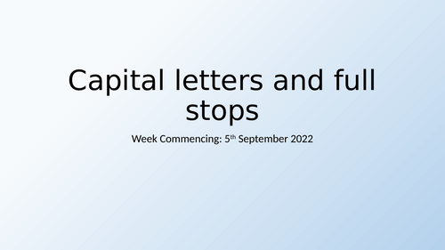 Capital letters and full stops grammar lessons