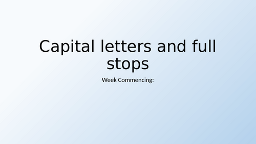 Capital letters and full stops grammar lessons