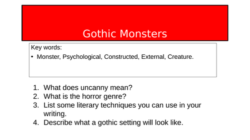 Gothic Monsters