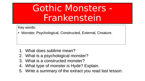 Gothic Monsters - Frankenstein
