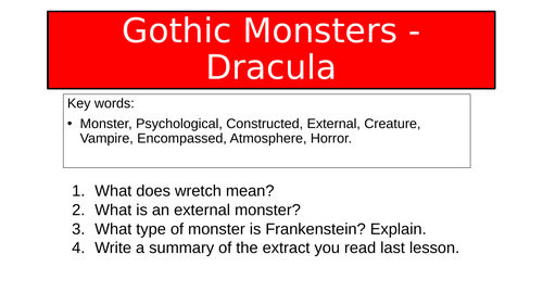 Gothic Monsters - Dracula