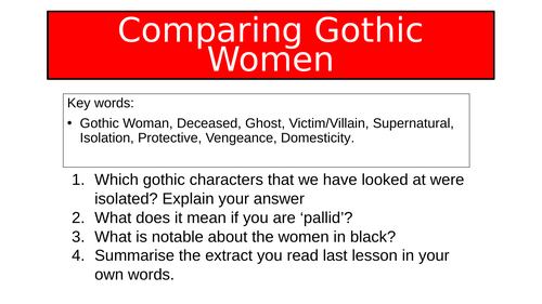 Comparing Gothic Women - Woman in Black & We Have Always Lived in The Castle