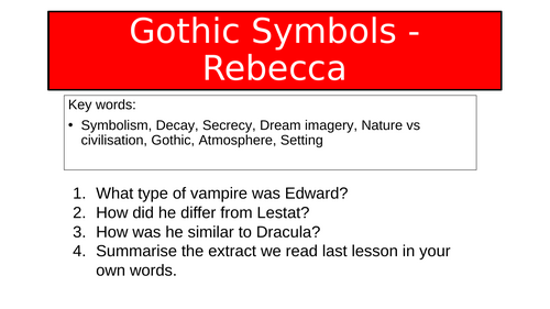 Gothic Symbols - Rebecca
