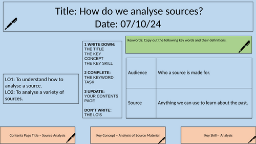 Historical Source Analysis Lesson