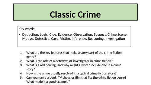 Classic Crime - The Speckled Band