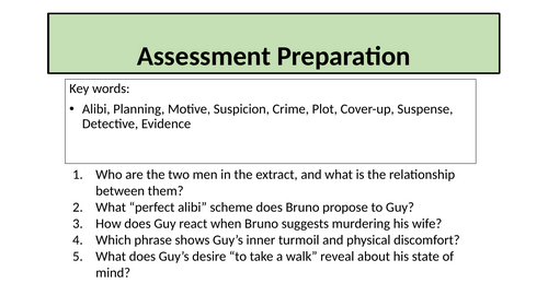 Crime Fiction - Assessment - Stranger On A Train