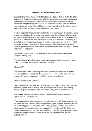 Crime Fiction - Institutional Setting & Control