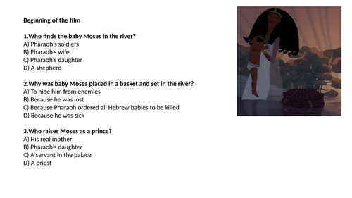 The Prince of Egypt film questions