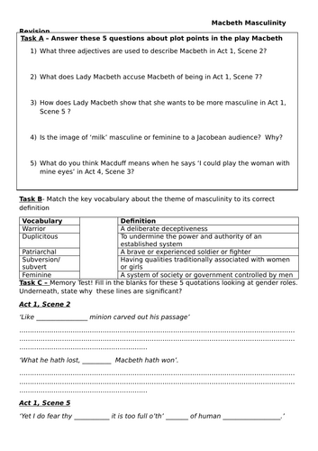 Booklet : Macbeth and Masculinity