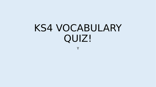 French Edexcel New GCSE quiz