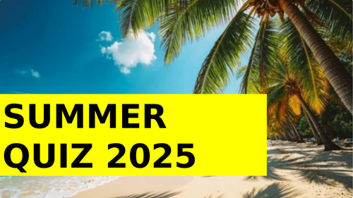 SUMMER MATHS QUIZ 2025