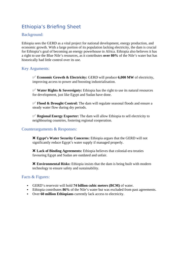 The Grand Ethiopian Renaissance Dam (GERD) – Stakeholder Perspectives