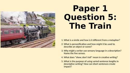 AQA English Language Paper 1 Section B - The Train