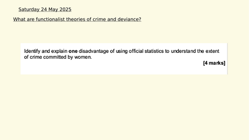 Functionalist theories of crime