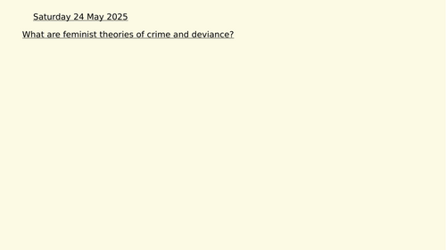 Feminist theories of crime