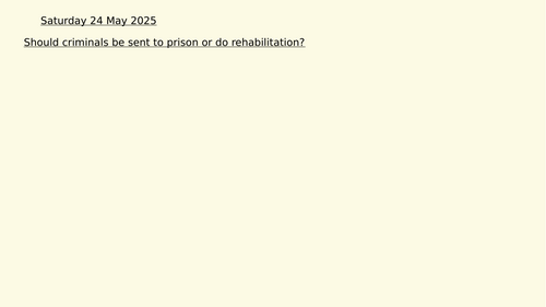 Prison or rehabilitation
