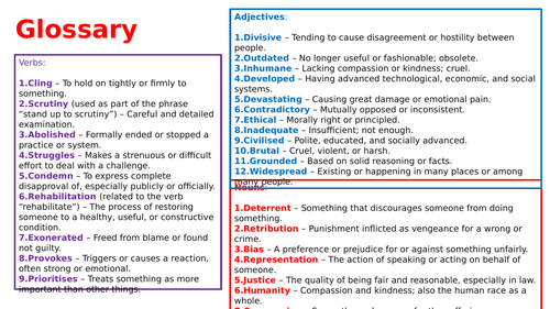 Glossary 2 - Sophisticated Vocabulary for Writing to Argue