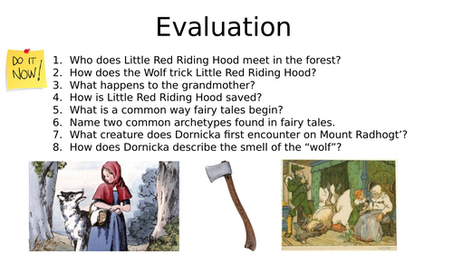 Retelling of Red Riding Hood - Dornicka by Oyeyemi - Evaluation