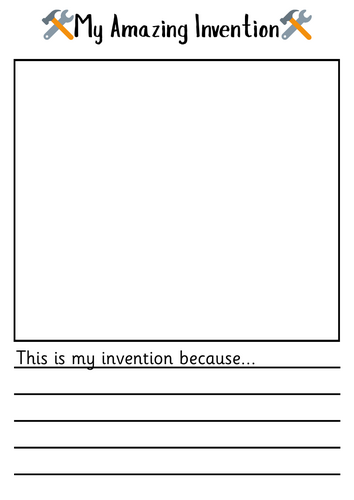 My Amazing Invention Sheet