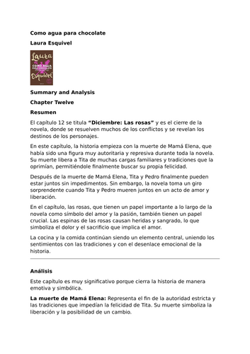 Complete Study Guide: Como Agua Para Chocolate by Laura Esquivel