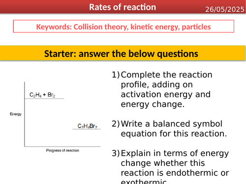 GCSE chemistry - Rates of reaction