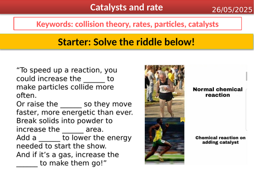 GCSE chemistry - Rates and catalysts