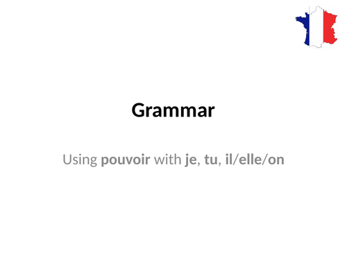 Studio 2 (Vert) - Module 5 - Je dois gagner! - Grammar - Pouvoir